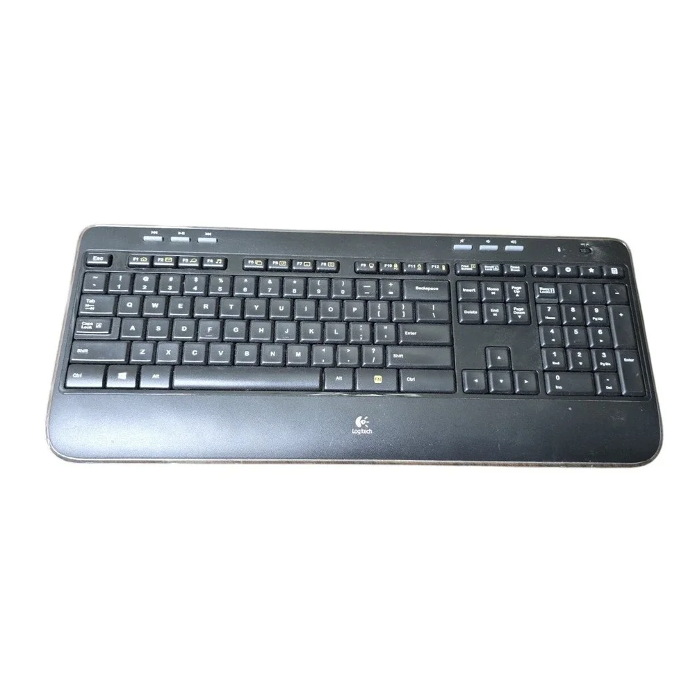 Logitech K520 Wireless Illuminated Keyboard Backlit Full Size Black‎ Y-R0011 F3